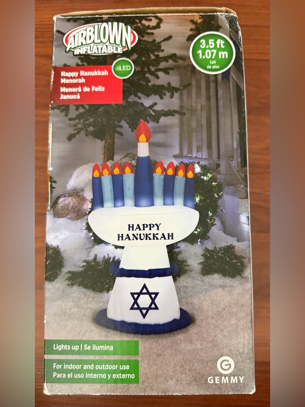 Gemmy Airblown Inflatable Happy Hanukkah Menorah